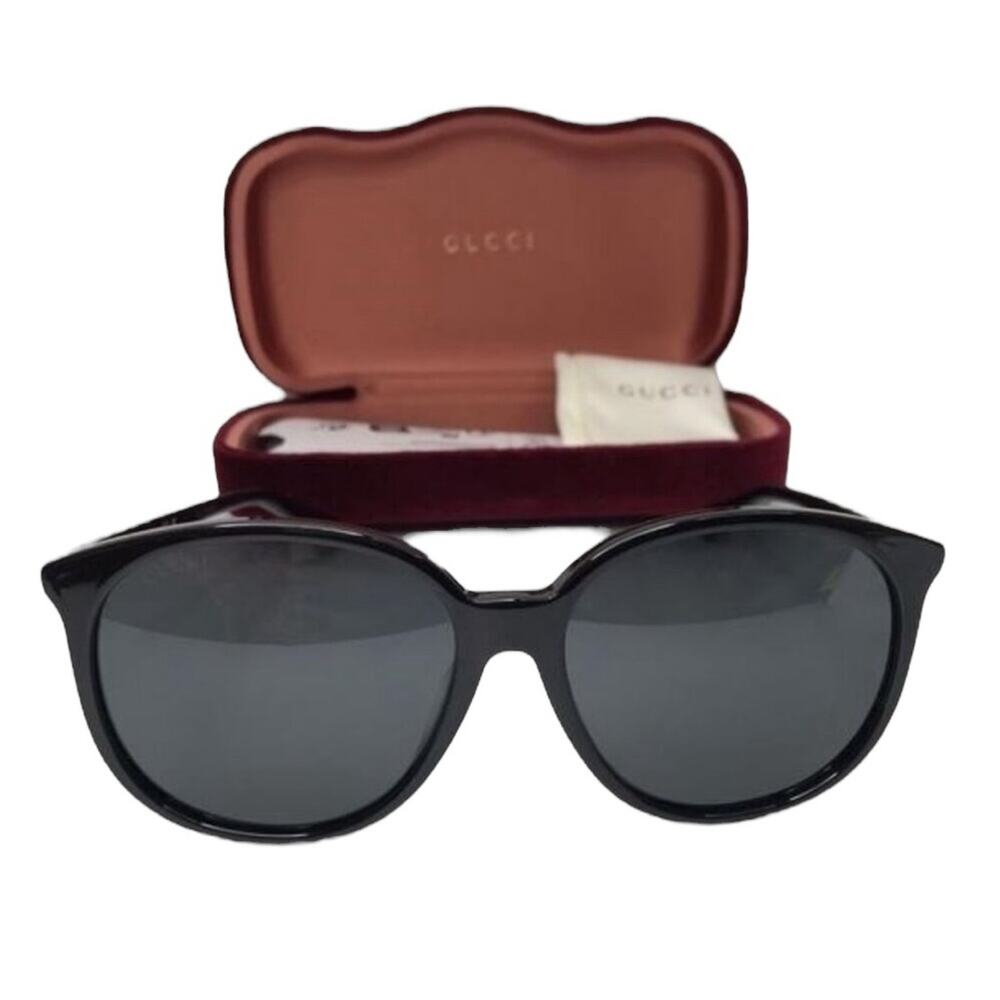 Gucci GG0261SA 001 Black  Round Sunglasses - Picture 9 of 9